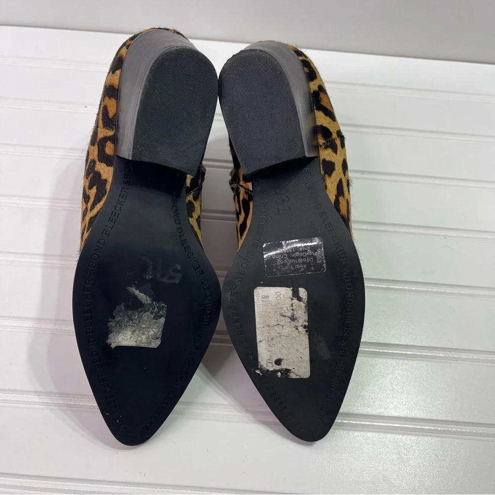 Bleecker & Bond Riley Leopard Print Booties 6.5 - Picture 9 of 12
